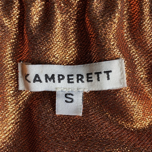 Kamperett Vuelo Copper Jacquard Strapless Dress - Picture 11 of 13